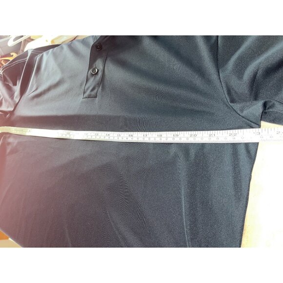 Sport-Tek Black Shirt Henley Sport Wick Polo Short Sleeve Casual Mens Size L - Picture 7 of 7